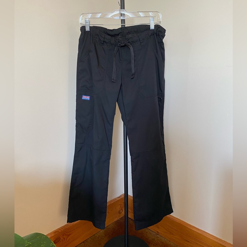 3 Pairs Cherokee Petite Scrub Pants Black XSP - Picture 2 of 13